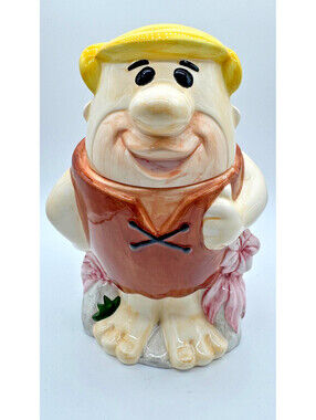Vintage 1994 Barney Rubble Flintstones Cookie Jar Hanna-Barbera Certified Intl